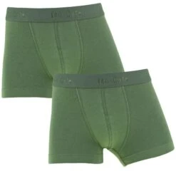 Ten Cate Jongens Basic 2-pack Boxers Groen