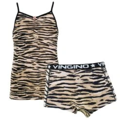 Vingino Meisjes 2-pack Hipster & Singlet Set Zebra Bruin