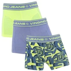 Vingino Jongens 3-pack Boxers Fresh Text Multi