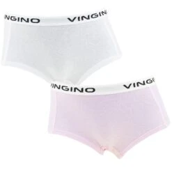 Vingino Meisjes 2-pack Hipsters Basic Roze & Grijs