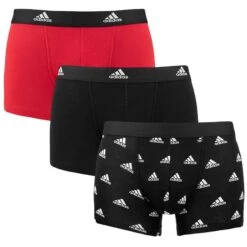 Adidas 3-pack Boxers Active Flex Logo Zwart & Rood
