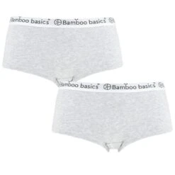 Bamboo Basics Dames 2-pack Hipsters Iris Grijs
