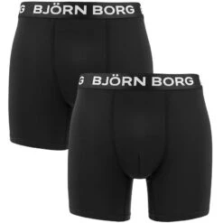 BJØRN BORG Björn Borg Performance 2-pack Boxers Basic Zwart