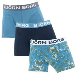 BJØRN BORG Björn Borg Jongens Premium Cotton Stretch 3-pack Boxers Print Multi