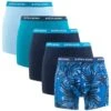 BJØRN BORG Björn Borg Cotton Stretch 5-pack Boxers Leaf Print Blauw