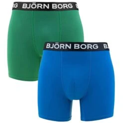 BJØRN BORG Björn Borg Performance 2-pack Boxers Groen & Blauw