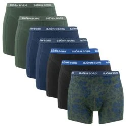 BJØRN BORG Björn Borg Cotton Stretch 7-pack Boxers Flower Sketch Blauw, Groen & Zwart