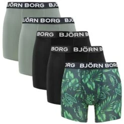 BJØRN BORG Björn Borg Performance 5-pack Boxers Basic Leaf Multi