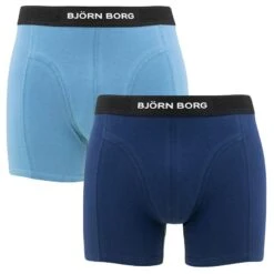 BJØRN BORG Björn Borg Premium Cotton Stretch 2-pack Boxers Basic Blauw II