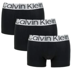 Calvin Klein Reconsidered Steel 3-pack Boxer Trunks Zwart