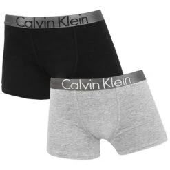 Calvin Klein Jongens 2-pack Boxers Grijs & Zwart