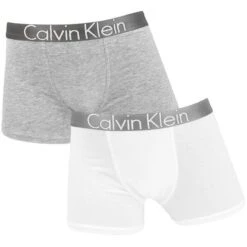 Calvin Klein Jongens 2-pack Boxers Wit & Grijs