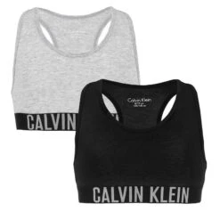 Calvin Klein Meisjes Intense Power 2-pack Bralettes Grijs & Zwart