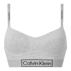 Calvin Klein Dames Light Lined Logo Padded Bralette Grijs