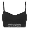 Calvin Klein Dames Light Lined Padded Bralette Logo Zwart