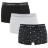 Calvin Klein 3-pack Low Rise Trunks Zwart / Grijs / Subdued Logo