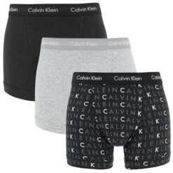 Calvin Klein 3-pack Boxers Zwart / Grijs / Subdued Logo