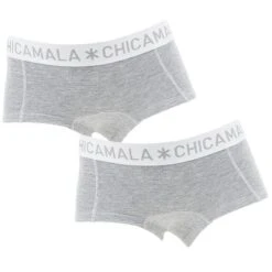 Chicamala Meisjes 2-pack Boxershorts Basic Grijs