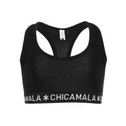 Chicamala Meisjes Racer Back Bralette Basic Zwart