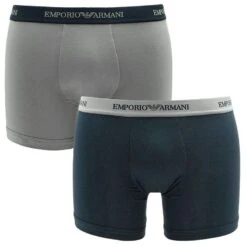 Emporio Armani 2-pack Boxers Blauw & Grijs