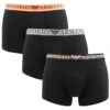 Emporio Armani 3-pack Boxers Waistband Logo Combi Zwart