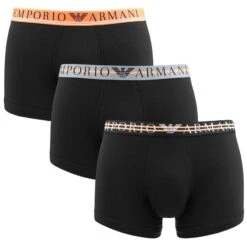 Emporio Armani 3-pack Boxers Waistband Logo Combi Zwart