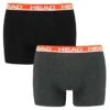 HEAD 2-pack Boxers Basic II Zwart & Grijs
