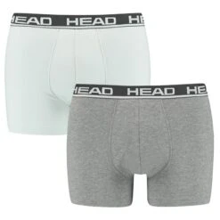 HEAD 2-pack Boxers Basic II Grijs & Wit