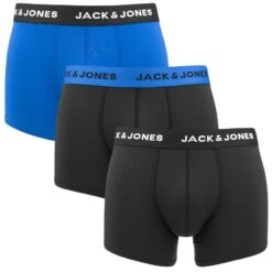 Jack & Jones 3-pack Microfiber Boxers Basic Blauw & Zwart