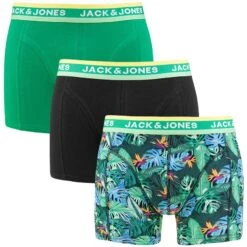Jack & Jones 3-pack Boxers Plus Size Miami Groen & Zwart