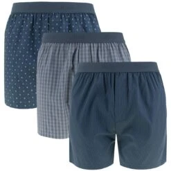 JBS 3-pack Wijde Boxershorts Blauw & Grijs