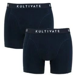Kultivate 2-pack Boxers Basic Blauw