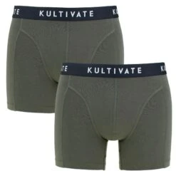 Kultivate 2-pack Boxers Basic Groen