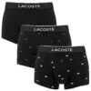 Lacoste 3-pack Boxers All Over Mini Logo Zwart