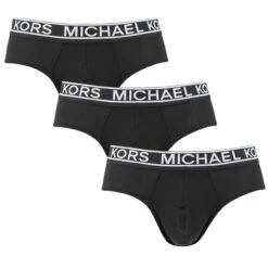 Michael Kors 3-pack Mesh Lowrise Slips Zwart