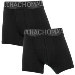 Muchachomalo Jongens 2-pack Bamboe Boxers Basic Zwart