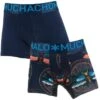 Muchachomalo Jongens 2-pack Bamboe Boxers Beetlebug Blauw
