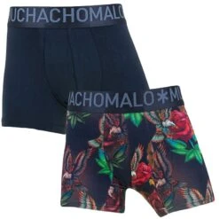 Muchachomalo Jongens 2-pack Bamboe Boxers Rose Fight Blauw