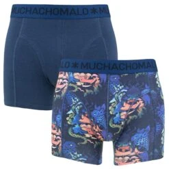 Muchachomalo 2-pack Cotton Modal Boxers Ship Blauw