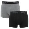 O'Neill 2-pack Boxers Plain Zwart & Grijs