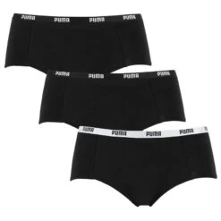 PUMA Dames 3-pack Boxershorts Basic Zwart