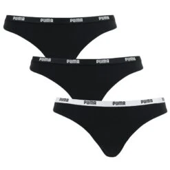 PUMA Dames 3-pack Strings Basic Zwart