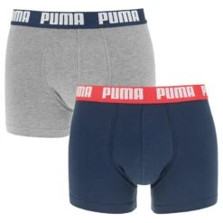 PUMA 2-pack Boxers Basic Blauw & Grijs V