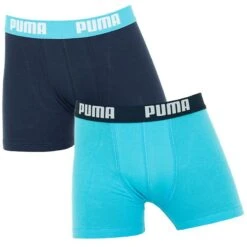 PUMA Jongens 2-pack Boxers Blauw VII