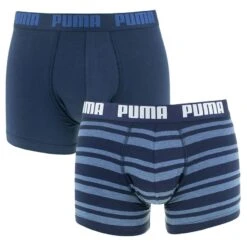 PUMA 2-pack Boxers Heritage Stripe Blauw II