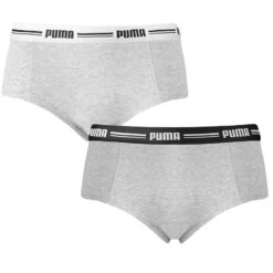 PUMA Dames 2-pack Cotton Modal Mini Boxershorts Grijs