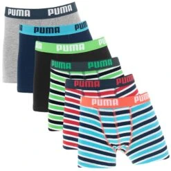 PUMA Jongens 6-pack Boxers Printed Stripe Multi