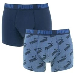 PUMA 2-pack Boxers All Over Logo AOP Blauw II