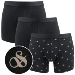 Scotch & Soda 3-pack Boxers Ampersand Logo Zwart