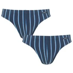 SKINY Brasil Every Day 2-pack Herenslips Stripe Blauw